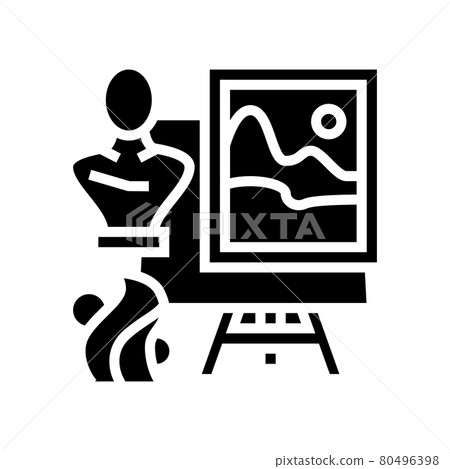 art school lesson glyph icon vector illustration art school lesson glyph icon vector illustration 80496398