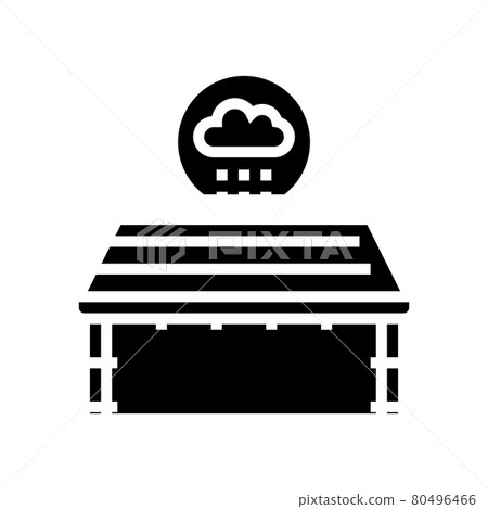 roof waterproofing glyph icon vector illustration roof waterproofing glyph icon vector illustration 80496466