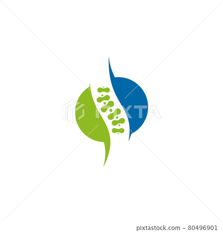 Chiropractic clinic logo design template 80496901