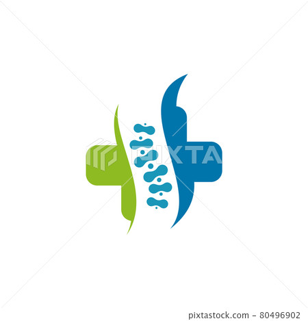 Chiropractic clinic logo design template 80496902