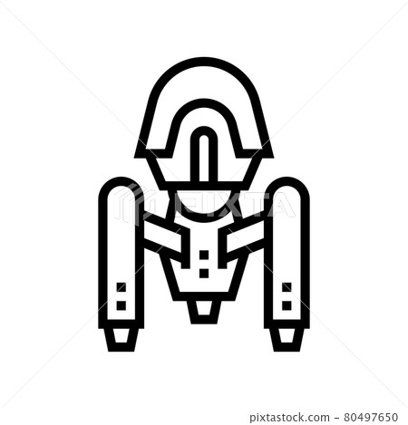space alien ship line icon vector illustration - Stock Illustration ...