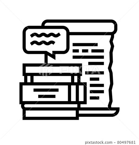 literature school lesson line icon vector illustration literature school lesson line icon vector illustration 80497681