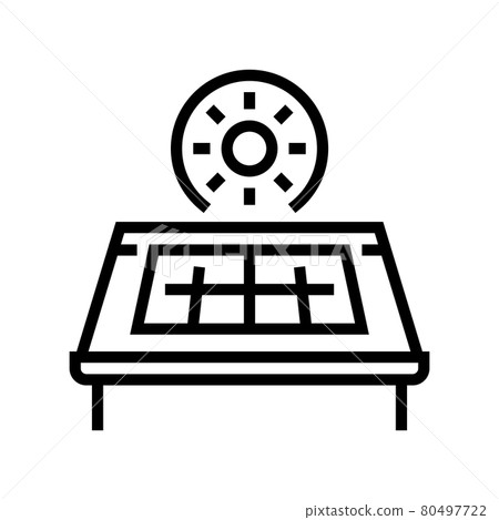 solar panel installation line icon vector illustration 80497722