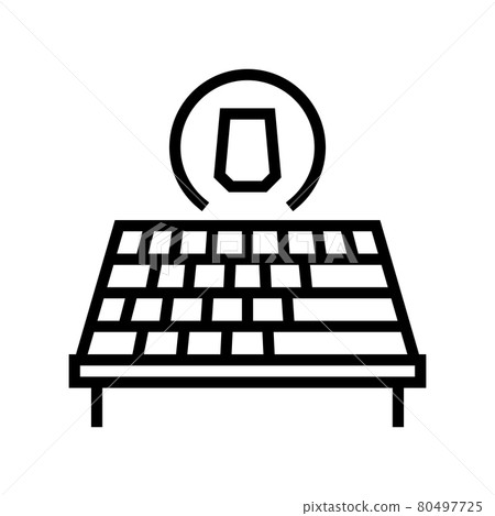 asphalt shingles roof line icon vector illustration 80497725