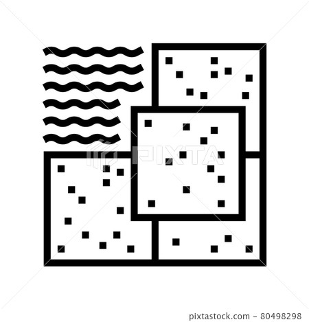 stone flooring line icon vector illustration stone flooring line icon vector illustration 80498298