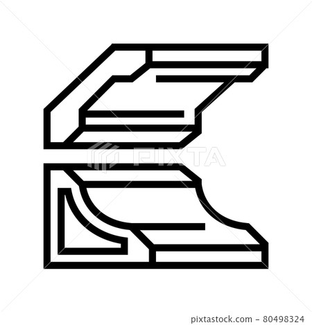 skirting corner line icon vector illustration 80498324
