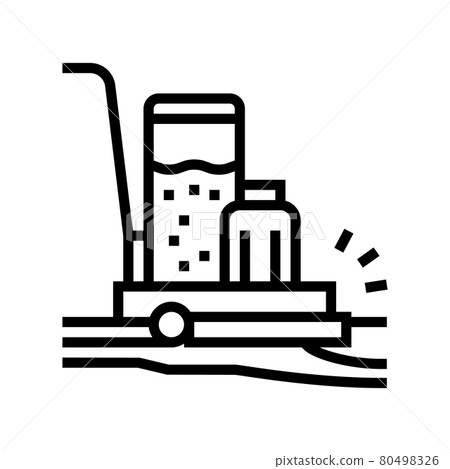 tool carrier trolley line icon vector illustration 80498326