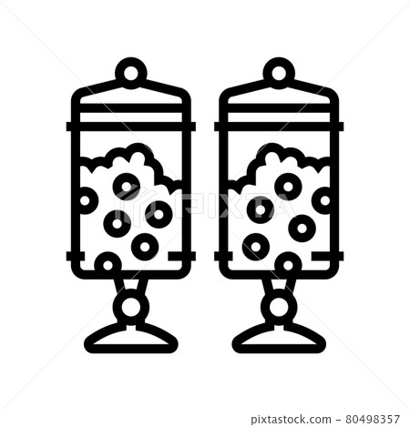 candy selling equipment line icon vector illustration 80498357