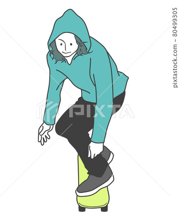 Men skateboarding-regular stance Men skateboarding-regular stance 80499305