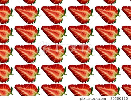 Pattern of strawberry slices in constant repetition, seamless infinite pattern Pattern of strawberry slices in constant repetition, seamless infinite pattern 80500110