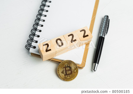 Bitcoin cryptocurrency concept on the global internet in 2022 year. Bitcoin cryptocurrency concept on the global internet in 2022 year. 80500185