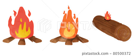 3 bonfire set illustrations 80500372