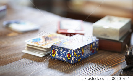 Tarot cards on the table, esoteric concept, fortune telling and predictions Tarot cards on the table, esoteric concept, fortune telling and predictions 80501665