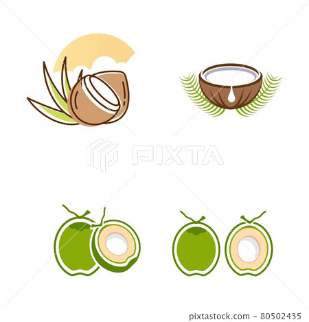 coconut logo Vector icon design illustration coconut logo Vector icon design illustration 80502435