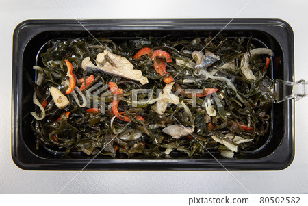 Chuka wakame laminaria seaweed salad with fish 80502582