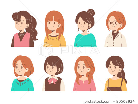 Young woman set licking sideways 80502924