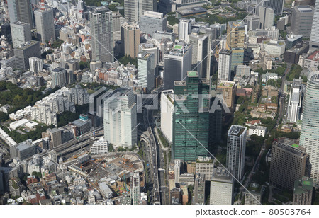 View near Roppongi from a helicopter [Aerial view] 80503764