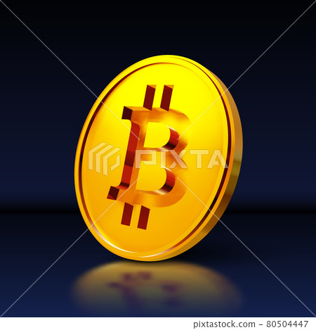 Bitcoin golden coin representing blockchain technology for virtual electronic money Bitcoin golden coin representing blockchain technology for virtual electronic money 80504447