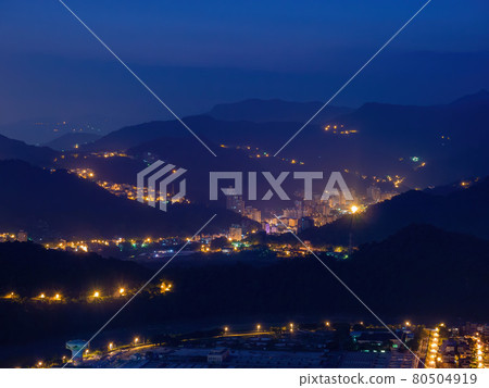 Sunrise high angle view of the Zhitan Purification Plant 80504919