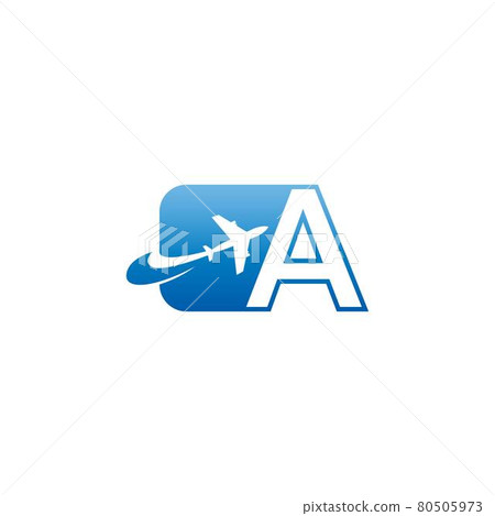 Letter A with plane logo icon design vector 80505973