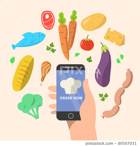 Ordering or preparing food online during the 80507031