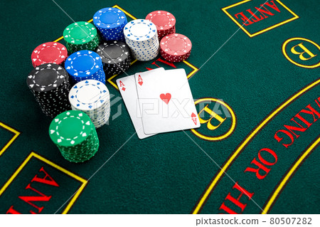 Poker play. Chips and cards Poker play. Chips and cards 80507282