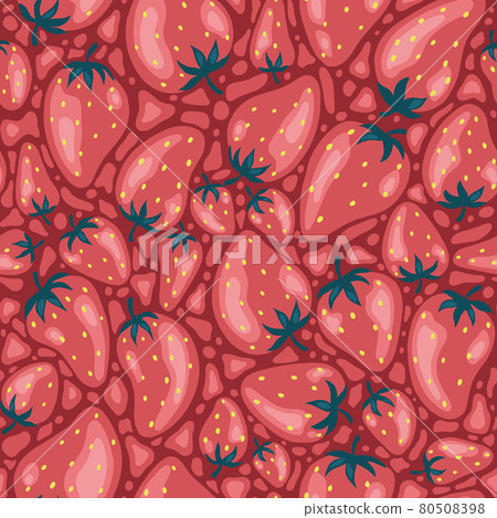 Strawberries pattern, colorful seamless vector pattern with hand drawn summer berries, pink and red fruit, good as fabric print, colored cartoon illustrations Strawberries pattern, colorful seamless vector pattern with hand drawn summer berries, pink and red fruit, good as fabric print, colored cartoon illustrations 80508398