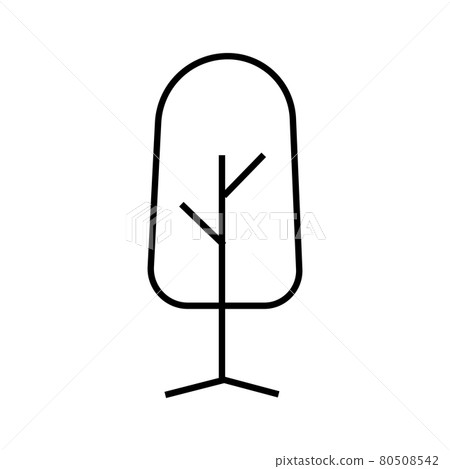 Tree icon. Forest symbol. Flat web sign on white background. Vector 80508542