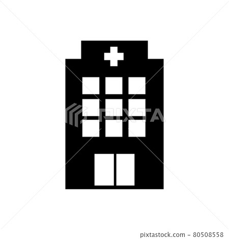 Hospital icon cross building isolated human medical view. Trendy Flat vector style for graphic design, logo, Web site, social media, UI, mobile upp Hospital icon cross building isolated human medical view. Trendy Flat vector style for graphic design, logo, Web site, social media, UI, mobile upp 80508558