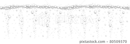 Oxygen water bubbles background. Fizzy carbonated drink, seltzer, beer, soda, lemonade, champagne or sparkling wine texture 80509370