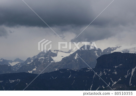 High mountains near the Grimsel mountain Pass, Switzerland. High mountains near the Grimsel mountain Pass, Switzerland. 80510355