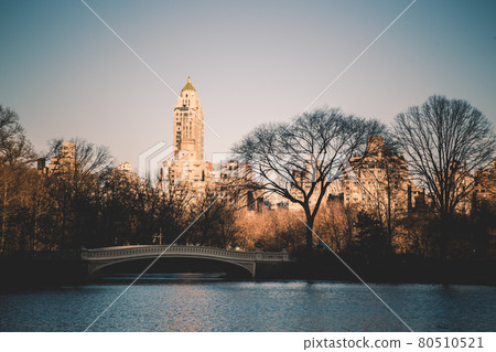 New York City, Central Park with Jacqueline Kennedy Onassis Reservoir. New York City, Central Park with Jacqueline Kennedy Onassis Reservoir. 80510521
