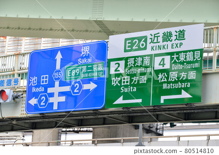 大阪守口市的路標 大阪守口市的路標 80514810