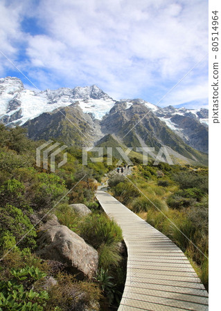 從胡克谷步道（新西蘭）看奧拉基庫克山國家公園 80514964