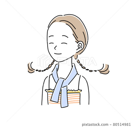 A woman who cools her neck and takes measures against heat stroke A woman who cools her neck and takes measures against heat stroke 80514981