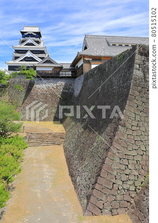 [Kumamoto Prefecture] Kumamoto Castle in fine weather, two stone walls 80515102