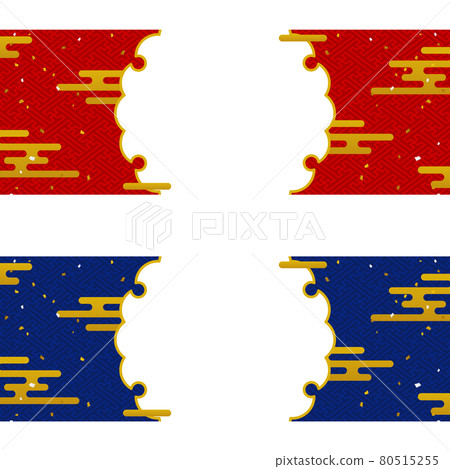 Japanese style banner template set with a sense of quality 80515255