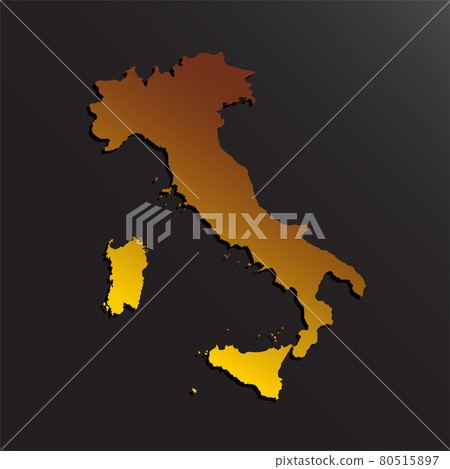 Vector map Italy gold style, Europe country 80515897