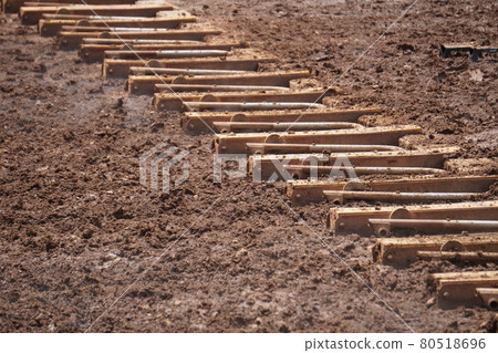Motocross race starting gate (after start) 80518696