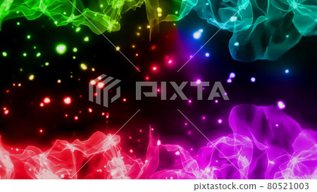 A rainbow-colored shimmering, fiery aura A rainbow-colored shimmering, fiery aura 80521003