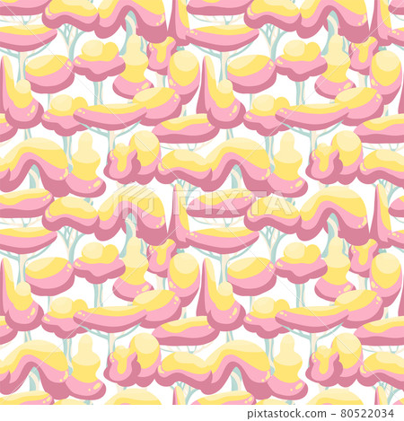 Seamless pattern of multicolored trees, similar to colored candies, crown of layers, computer game trees. Seamless pattern of multicolored trees, similar to colored candies, crown of layers, computer game trees. 80522034