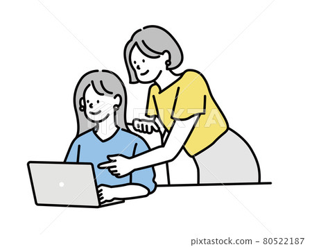 Illustration of a woman handing over, educating, and instructing (senior, boss, document creation, workflow, work procedure, business) Illustration of a woman handing over, educating, and instructing (senior, boss, document creation, workflow, work procedure, business) 80522187