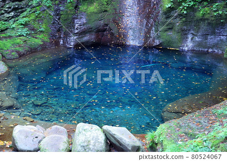 櫪木縣矢板市下伊沙野 藍色瀑布 幻影瀑布 Osiraji Falls 80524067