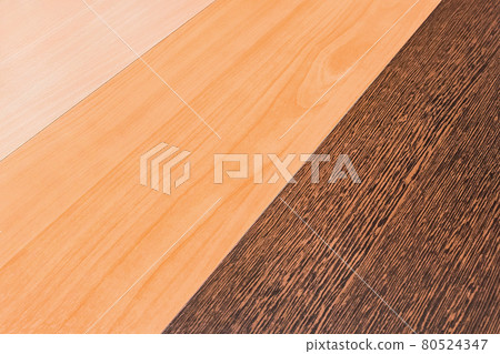 Samples of colored chipboard, pressed wood texture along diagonal lines, building materials Samples of colored chipboard, pressed wood texture along diagonal lines, building materials 80524347
