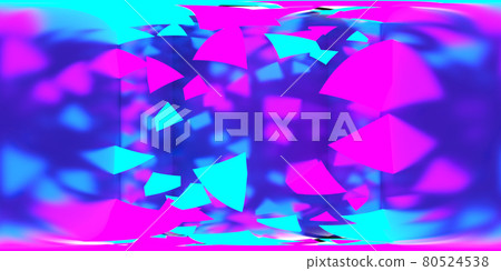 3d illustration, 3d rendering, vr 360 panorama abstract images of the geometry background 80524538