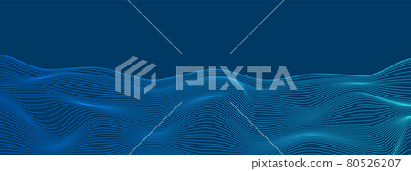 Abstract blue technology distorted lines design, digital network background, wavy surface, vector communication concept, blank space Abstract blue technology distorted lines design, digital network background, wavy surface, vector communication concept, blank space 80526207
