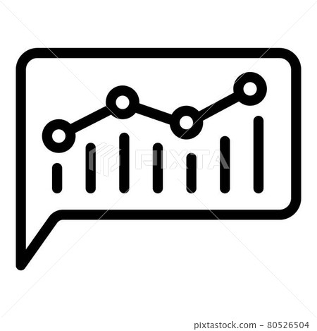 Chart chatbot icon, outline style Chart chatbot icon, outline style 80526504