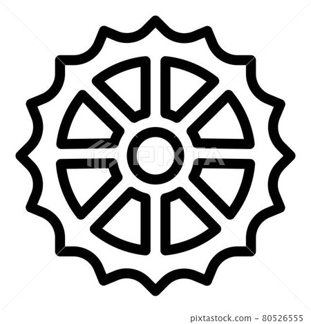 Bike gear star icon, outline style - Stock Illustration [80526555] - PIXTA
