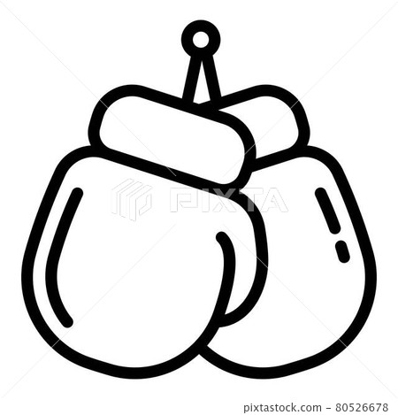 Boxing gloves icon, outline style 80526678