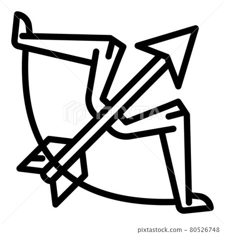 Sport bow icon, outline style Sport bow icon, outline style 80526748